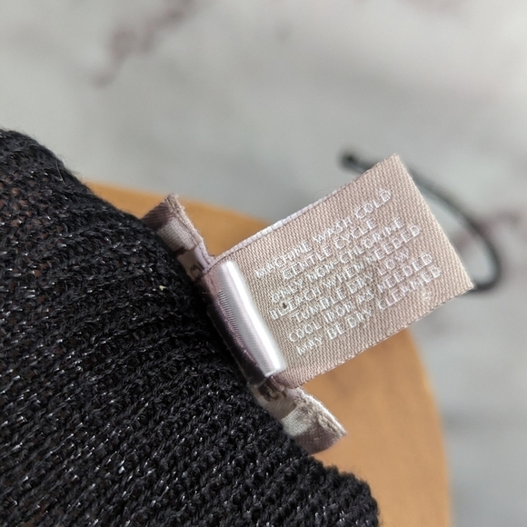 Chicos Cardigan Black Sparkle Size Small 0 Women Sweater Metallic Animal Zebra - Picture 9 of 10